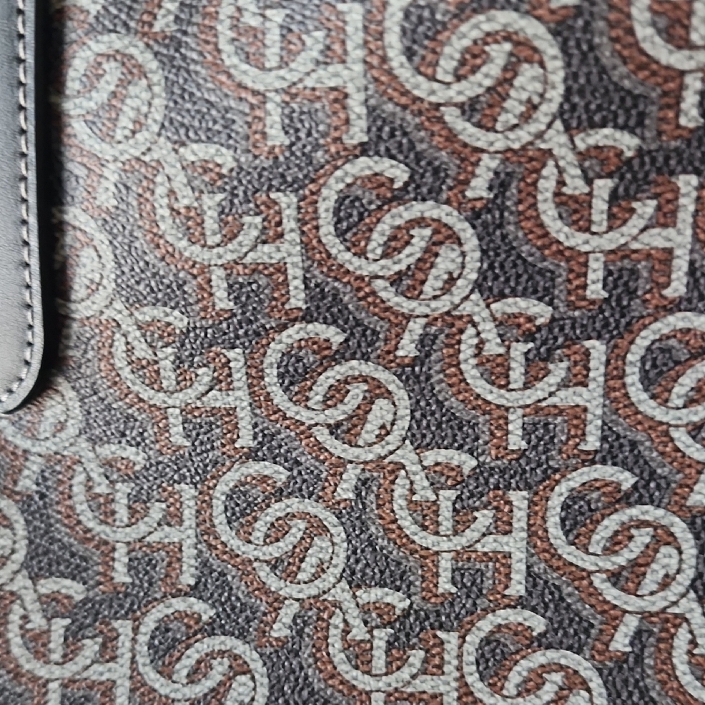 Stylish Brown and Gray Patterned Coach City Tote Bag